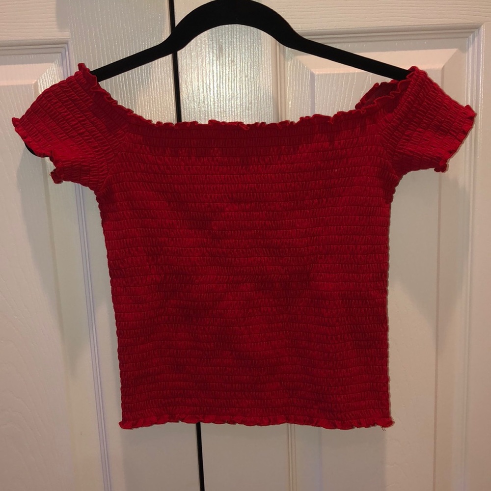 Red Hollister Crop Top